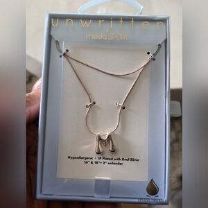 Unwritten Silver and Gold 'M' Necklace New Women